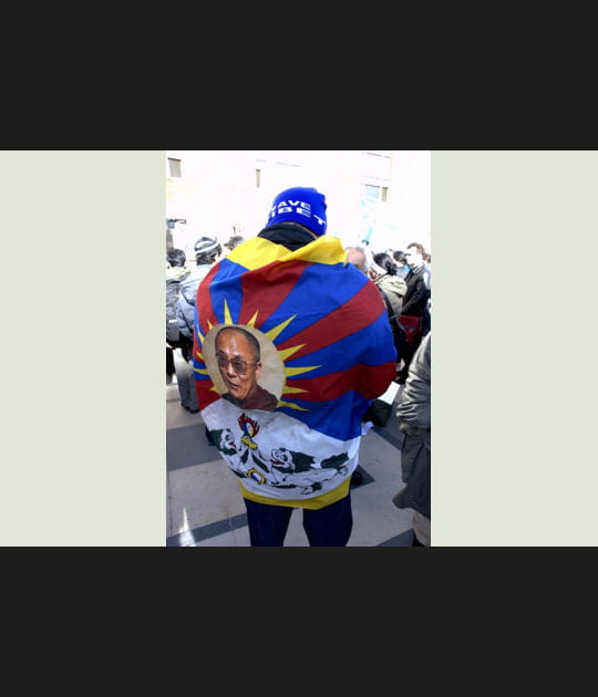 Le dala&iuml; lama en &eacute;tendard