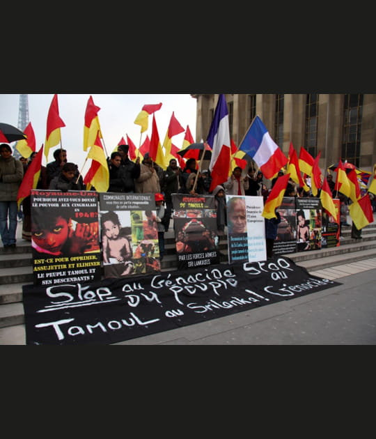 Manifestation contre le g&eacute;nocide du peuple tamoul
