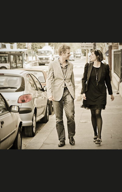 Sur le trottoir