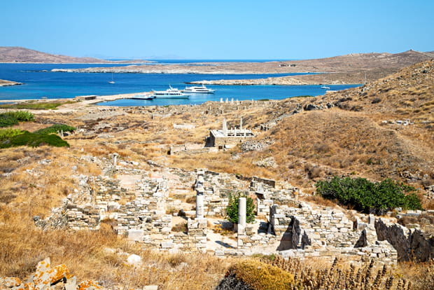 Delos, île archéologique inhabitée