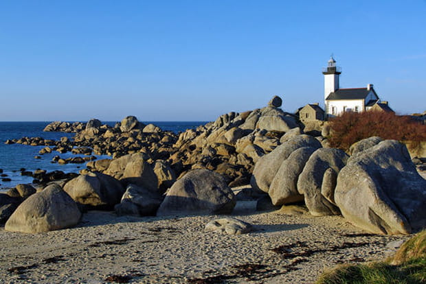Le phare de Pontusval à Brignogan-Plages