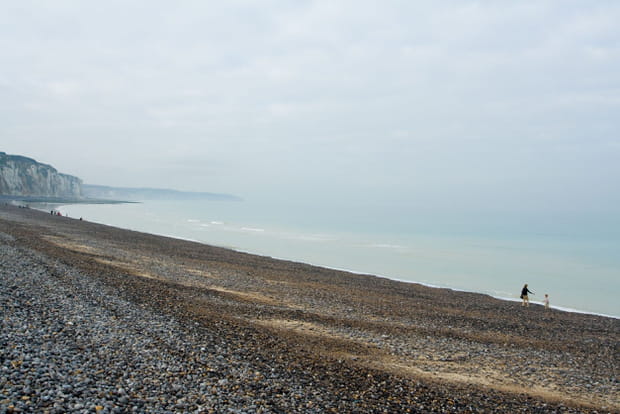 La plage de Dieppe, longue de 1500 mètres