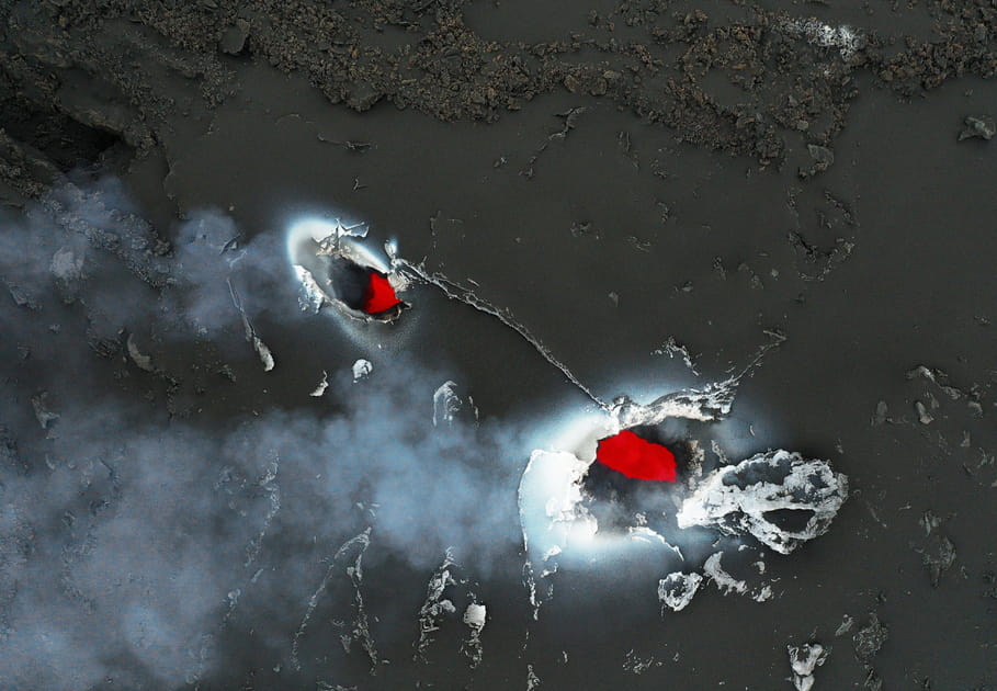Vue a&eacute;rienne du magma