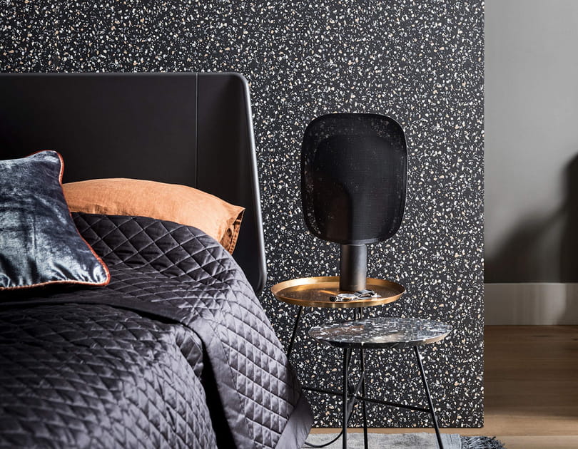 En noir et blanc pour une chambre chic