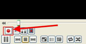 le bouton enregistrer de vlc 
