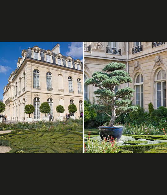 Le jardin devant l'aile Est du palais