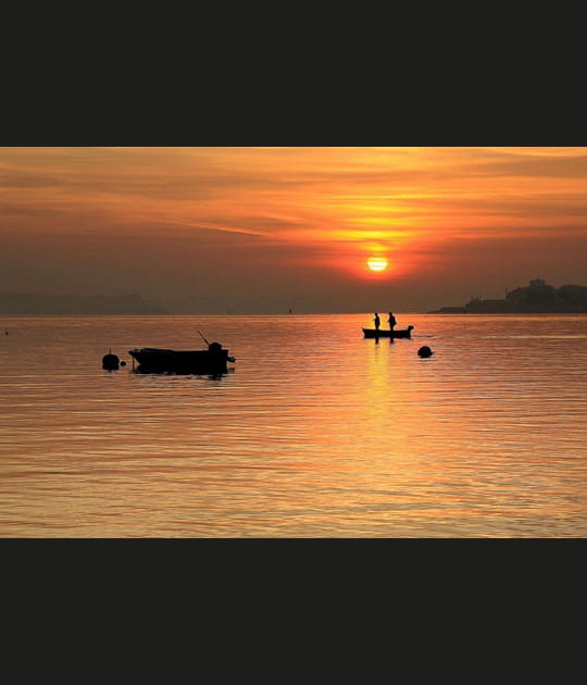 P&ecirc;cheurs en rade de Brest
