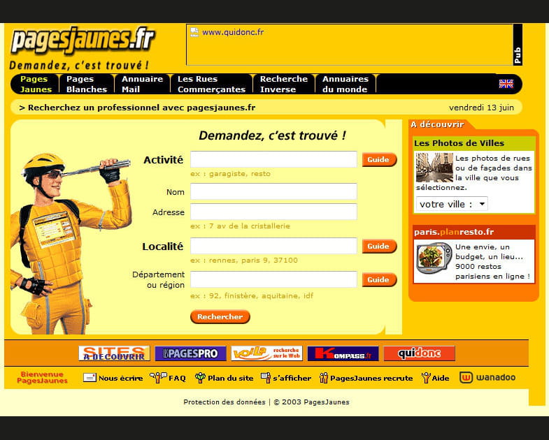 Pages Jaunes en 2003