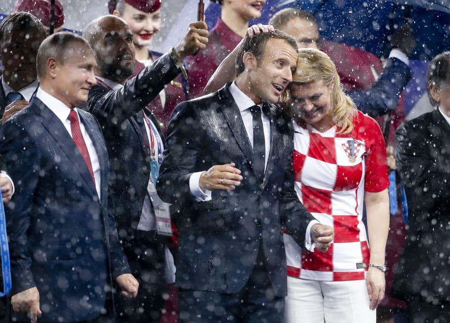 Macron et son homologue croate, Kolinda Grabar-Kitarović