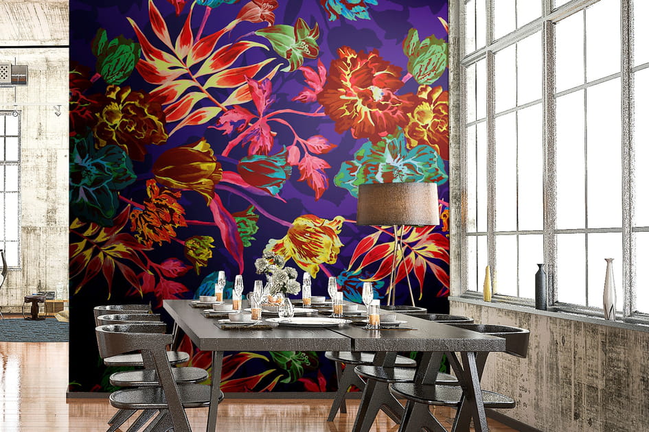 Une explosion de couleur au mur