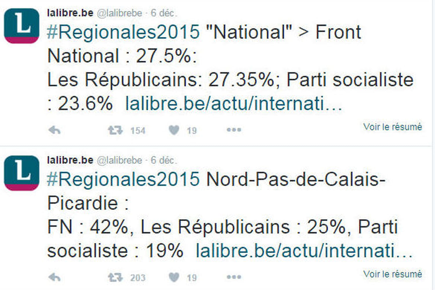 Sur Twitter, des fuites sans conséquence sur les régionales 2015