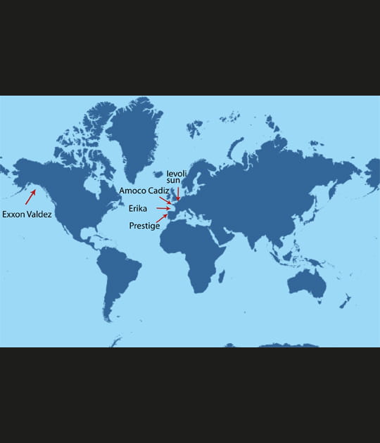 Emplacements des sinistres