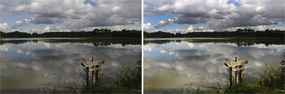 image originale suivie de celle retouchée