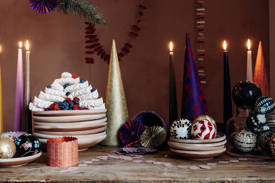 Des bougies pour une d&eacute;co de No&euml;l chic
