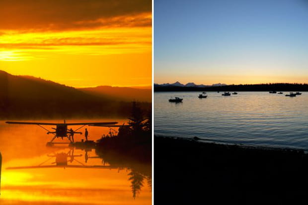 Coucher de soleil sur l'Alaska