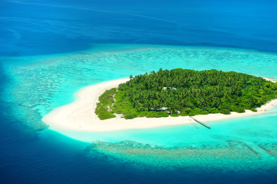 Le sable blanc des Maldives