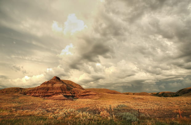 Les canyons de Big Muddy Badland