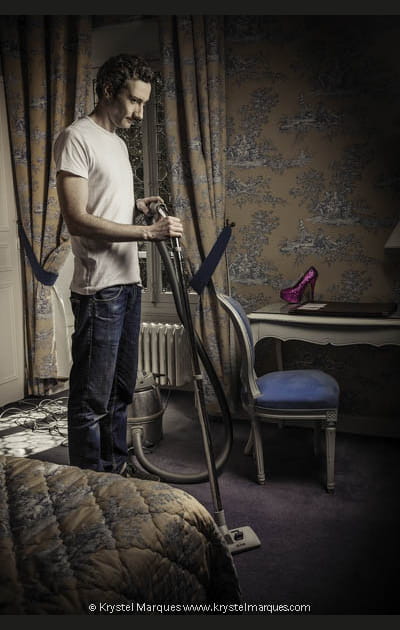 Vincent Desagnat en homme au foyer