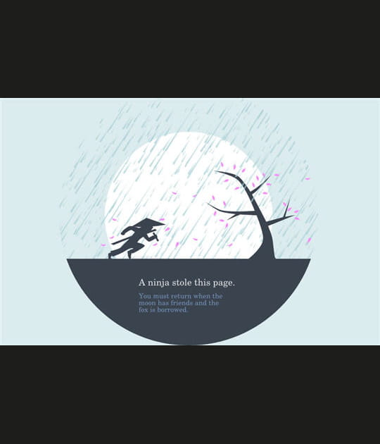 Un ninja a vol&eacute; la page&nbsp;!