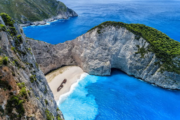 Zante et sa célèbre plage de Navagio