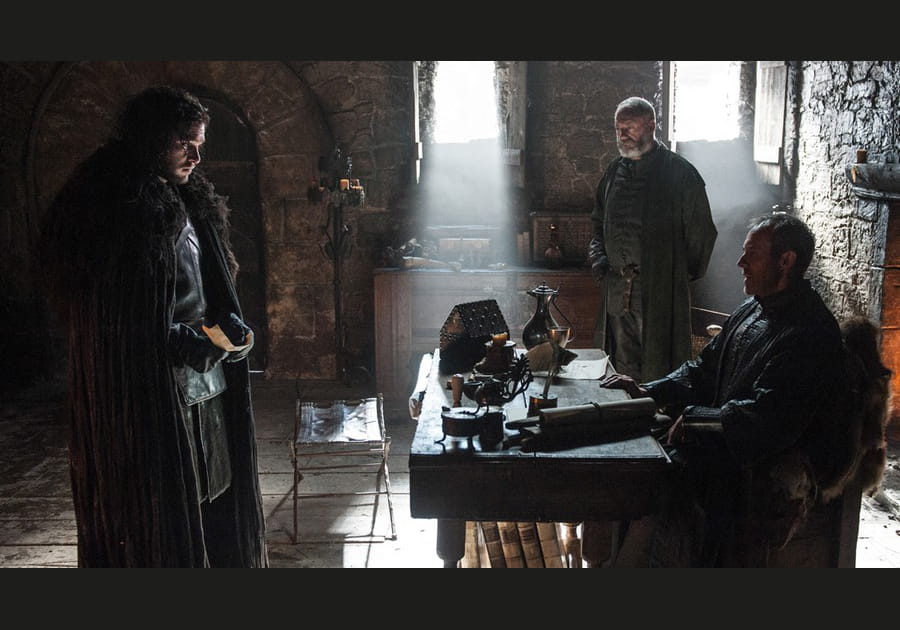 Jon Snow, Stannis Baratheon et Davos Seaworth