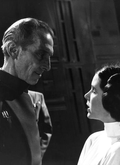 Peter Cushing portait des pantoufles
