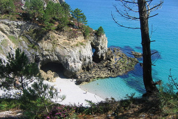 La plage de l'île Vierge à Saint-Hernot (Finistère)