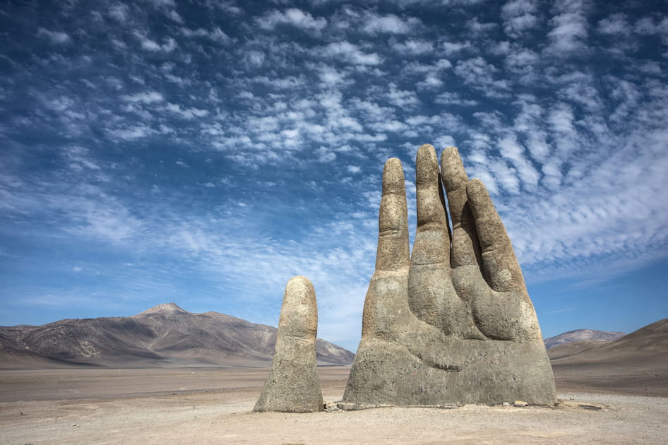 La Mano de Desierto, au Chili