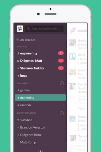 Communication&nbsp;: Slack