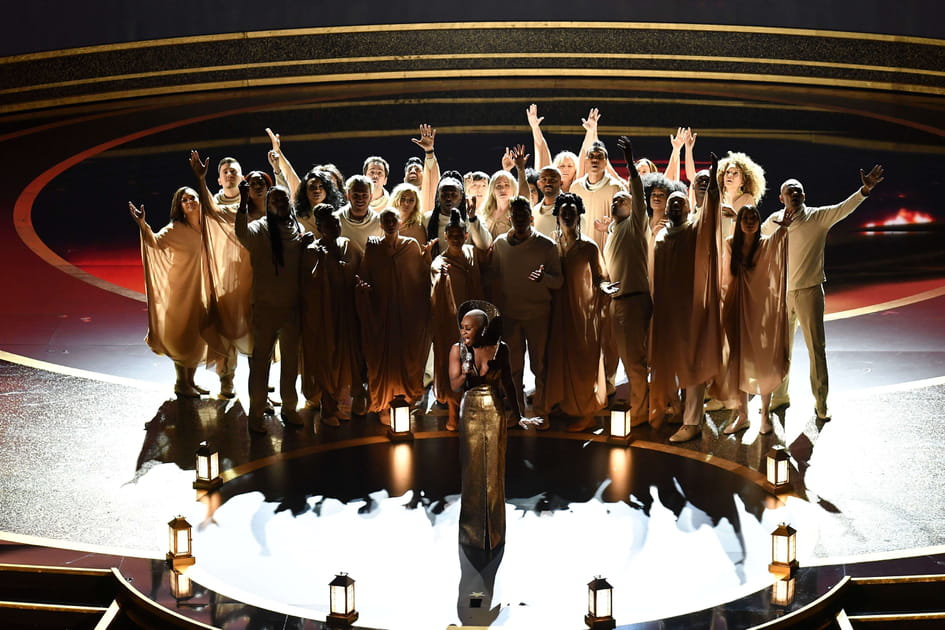 Cynthia Erivo sur la sc&egrave;ne des Oscars