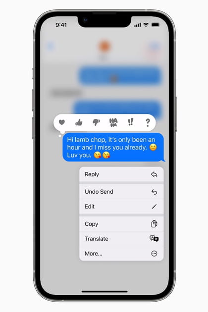 Annulez ou &eacute;ditez vos iMessages