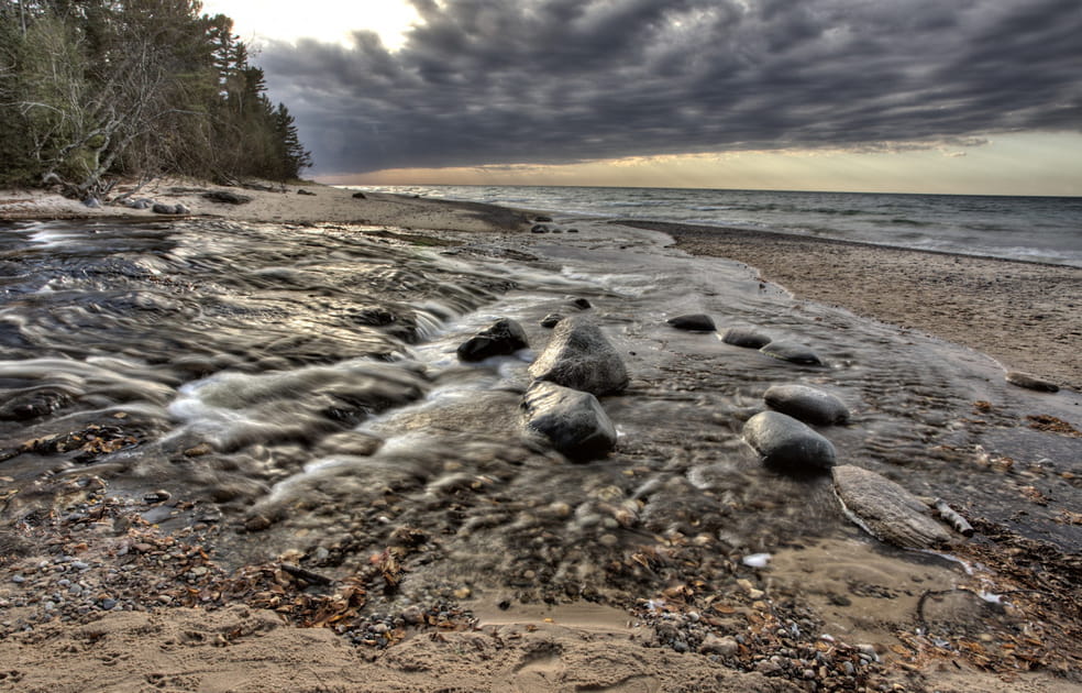 Le lac sup&eacute;rieur dans le Michigan