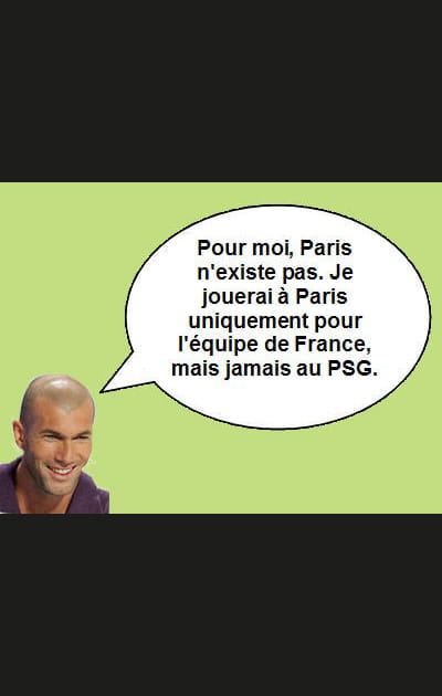 Zinedine Zidane sur le PSG