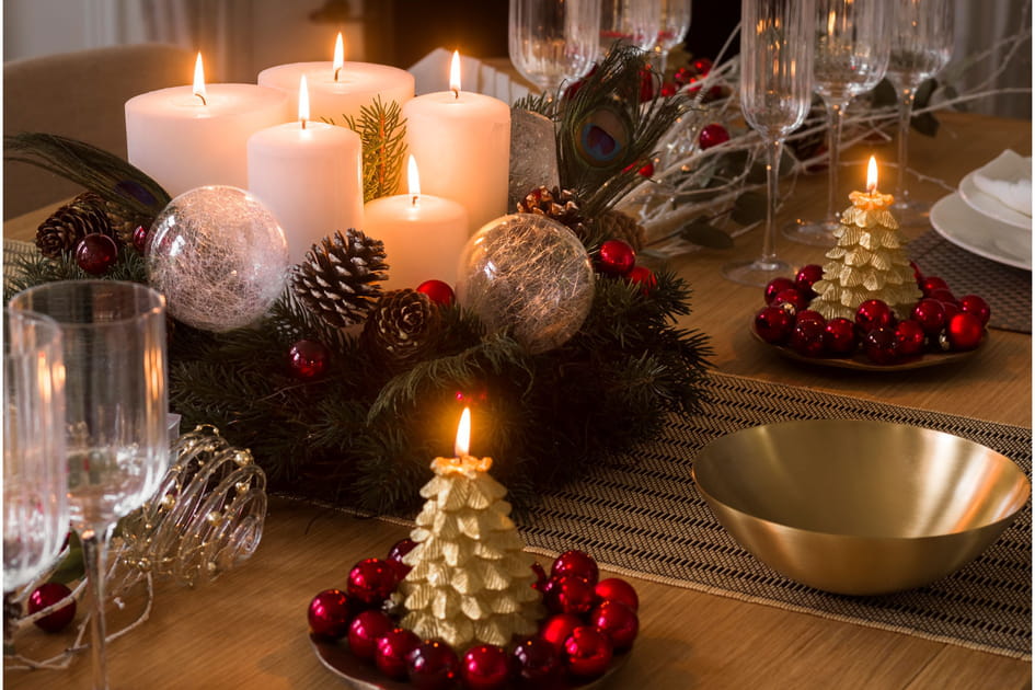 Des bougies comme centre de table