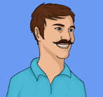 la moustache en aiguille a les extrémités taillées en pointe