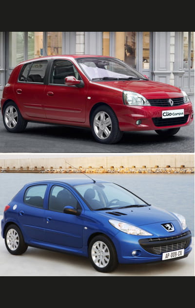 Renault Clio Campus contre Peugeot&nbsp;206+