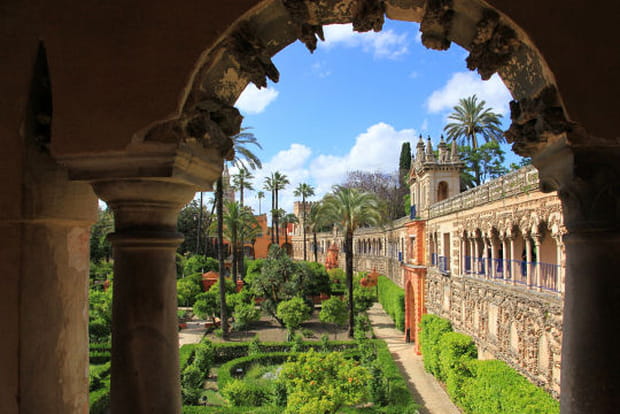 Dans les jardins de l'Alcazar de Séville