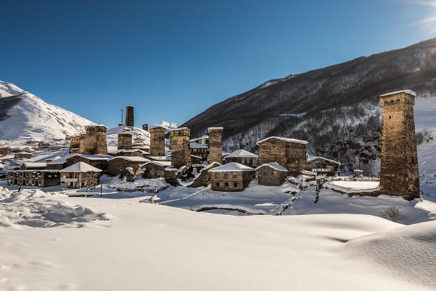 Visiter en ski les sites de l'Unesco en Géorgie