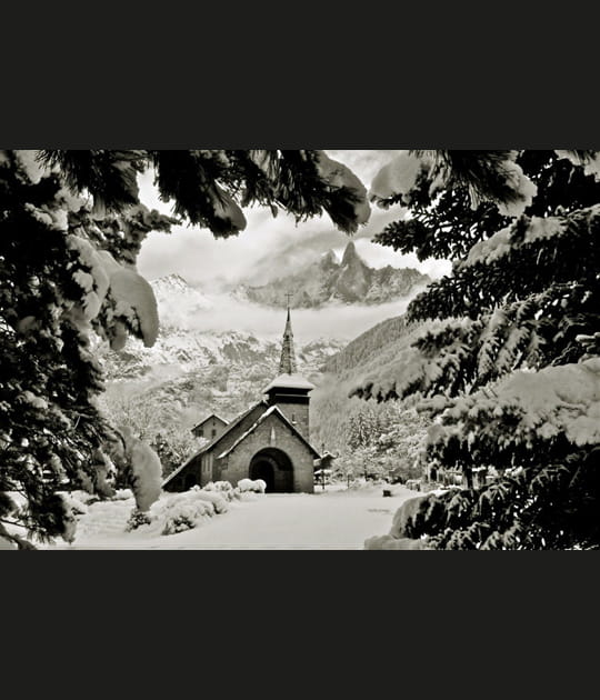Pemi&egrave;res neiges en noir et blanc