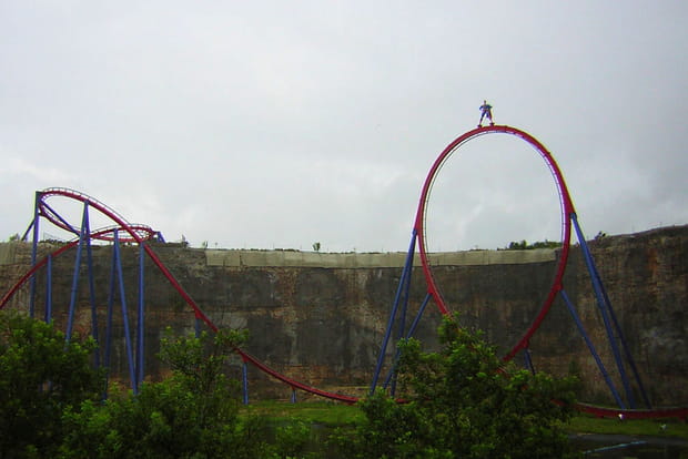 Superman Krypton Coaster au Texas, Etats-Unis
