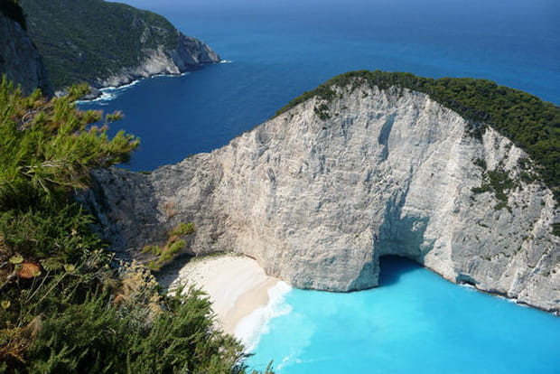 Dégradé de bleus dans les îles Ioniennes