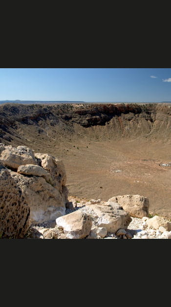 Vestige d'une m&eacute;t&eacute;orite en Arizona