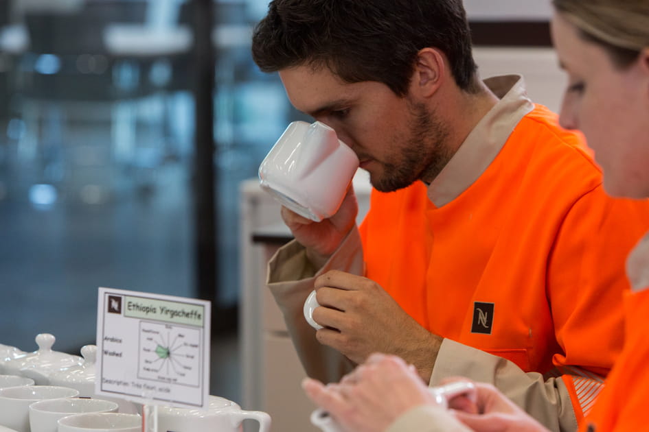 D&eacute;gustation de caf&eacute; sur le site Nespresso de Romont