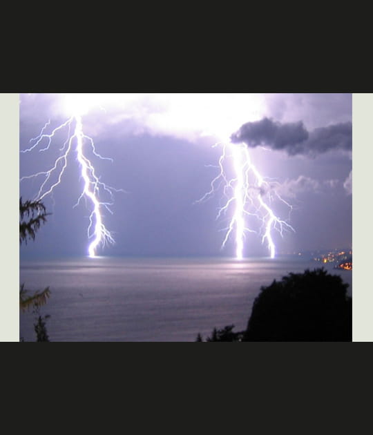 Nuit d'orage sur le lac