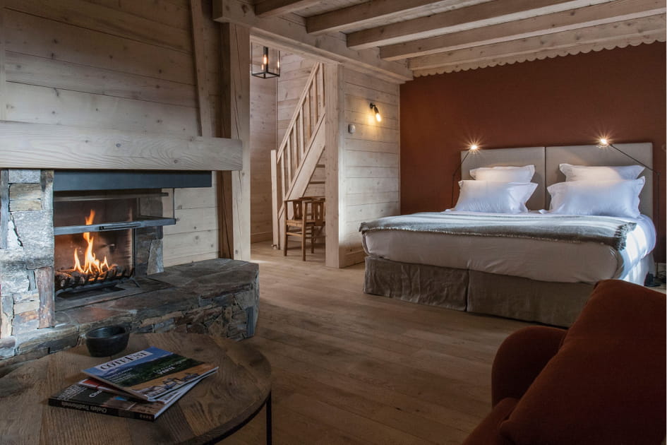 Un chalet-h&ocirc;tel face du Mont Blanc