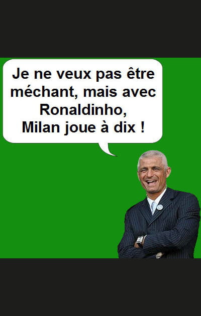 Ravanelli se moque de Ronaldinho