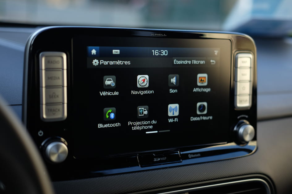 Zoom sur l'interface de l'&eacute;cran tactile