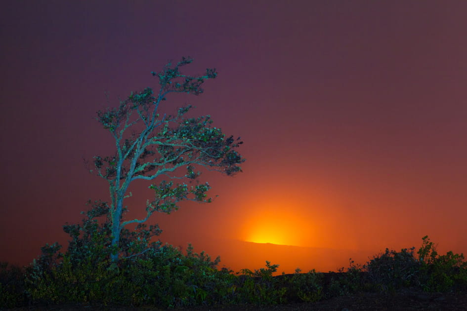 Nuit sur Big Island &agrave; Hawa&iuml;