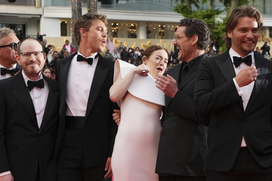 Panique sur le tapis rouge de Cannes, une abeille menace Emma Stone