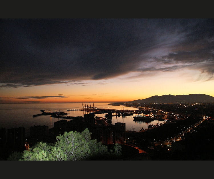 Malaga by night